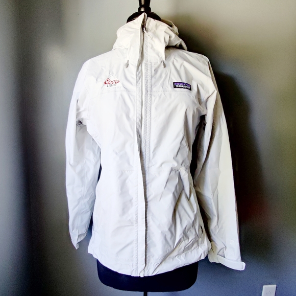 Patagonia | Jackets & Coats | Patagonia Torrentshell Birch White Rain Jacket With Coors Light 